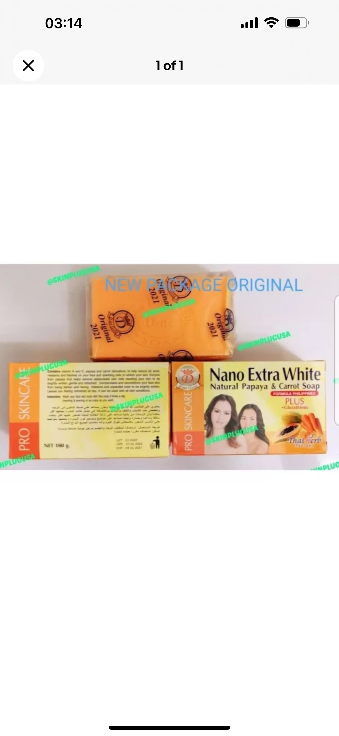 Nano Extra white carrots And Papaya Soap 1x