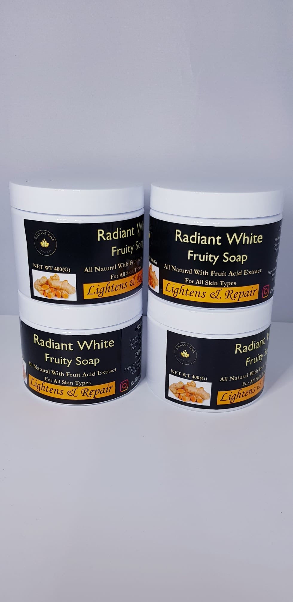 HD Moloto Radiant White fruity soap With Carrot And Papaya 500g