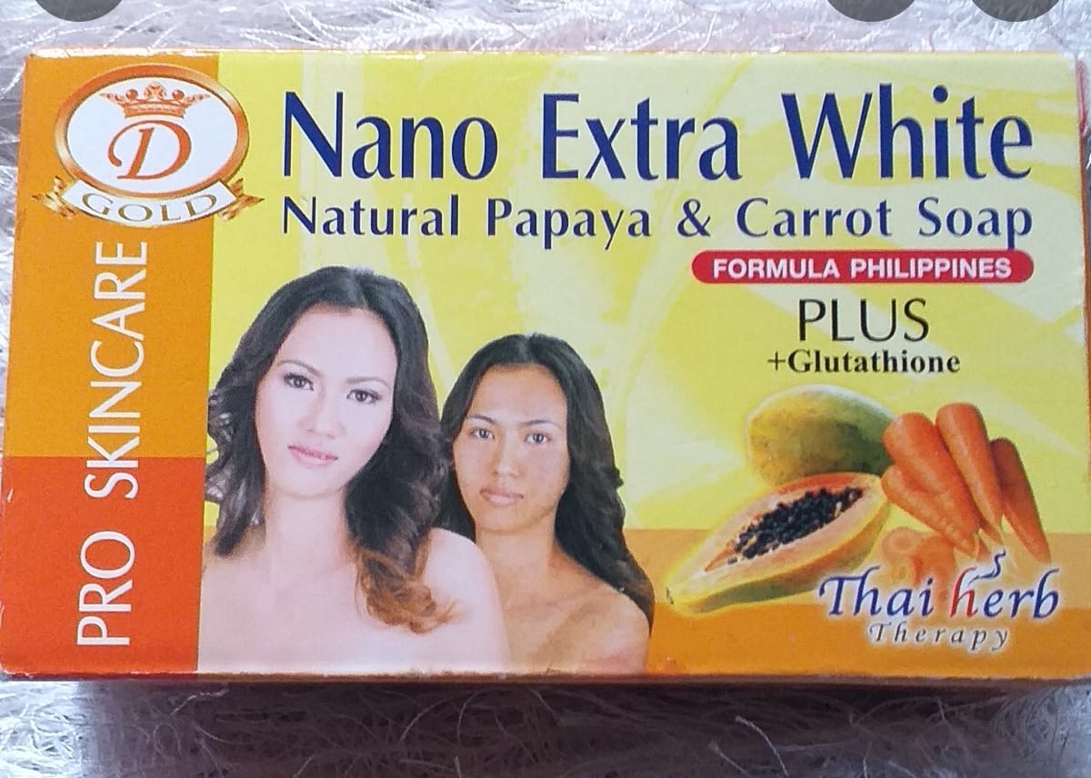 2x Nano Extra White Papaya & Cartot Soap Original 135g