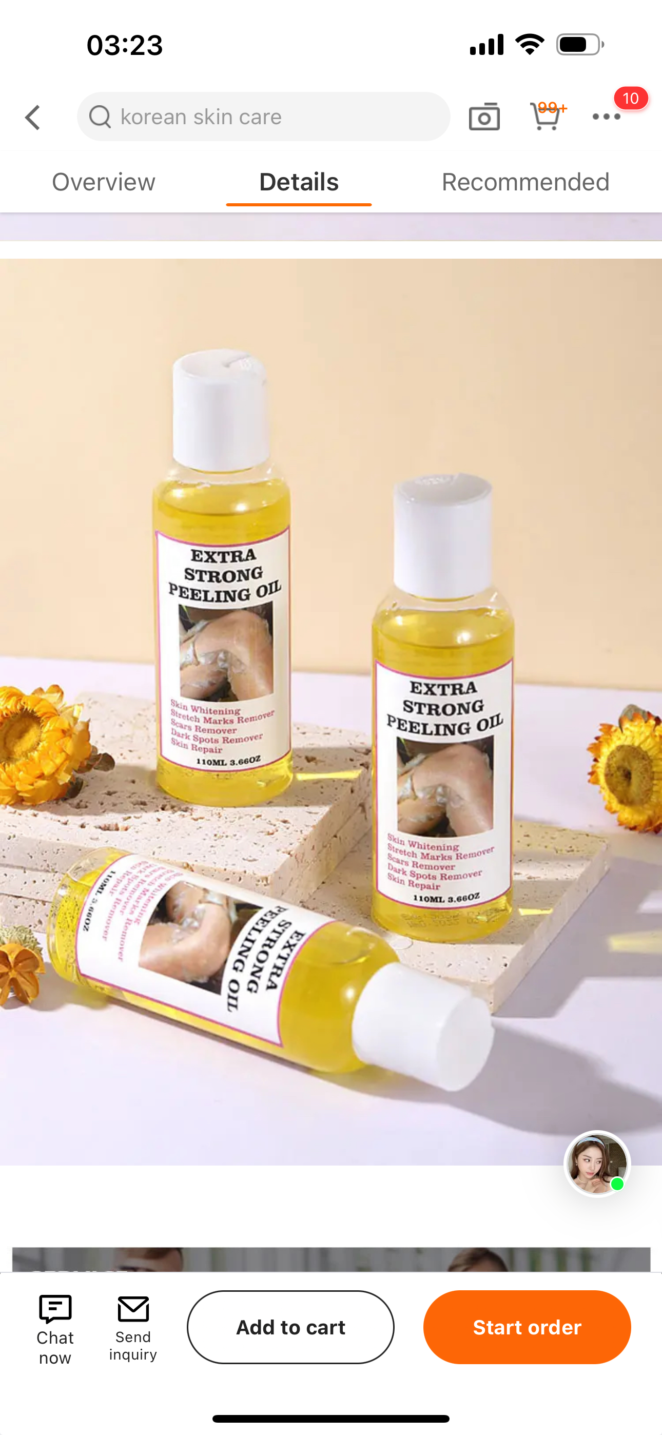 Extra Strong Peeling Oil For Stretch marks, Scars, Dark Spots & Skin Repair