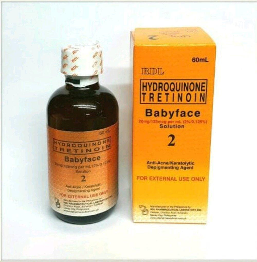 RDL Hydroquinone Tretinoin Babyface Solution No 2 Anti-Acne Depigmenting Agent 60ml