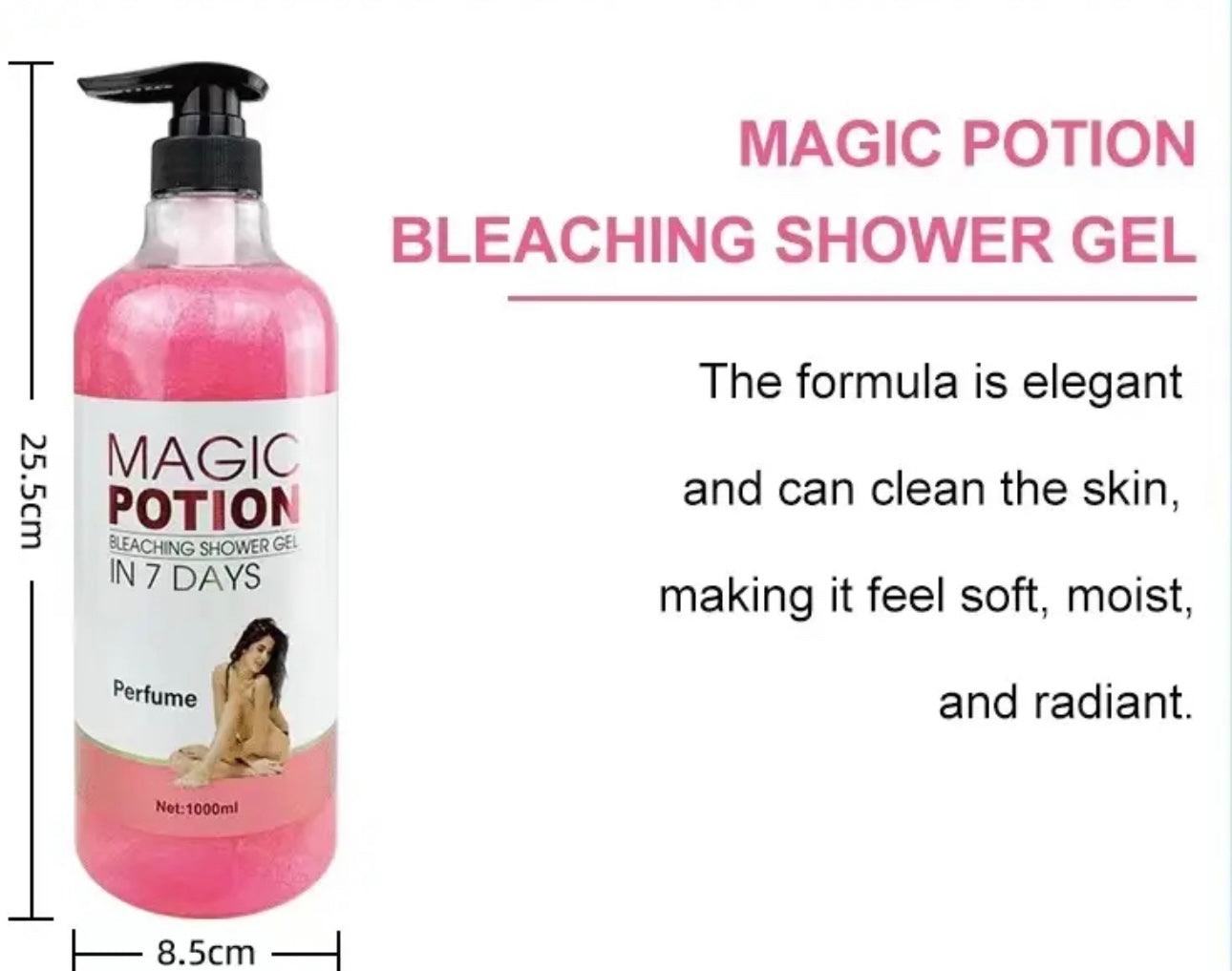 Magic portion lightening body shower gel