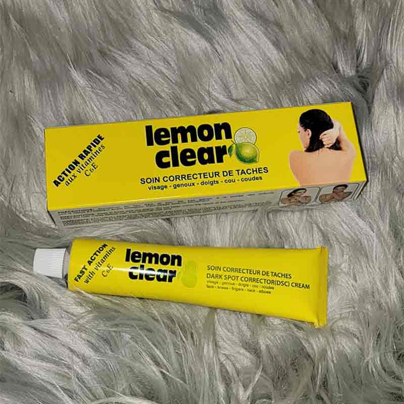 Lemon Clear Dark Spot Corrector Cream. Fast Action With Vitamins C&E (Face, Knees, Neck, Elbows)